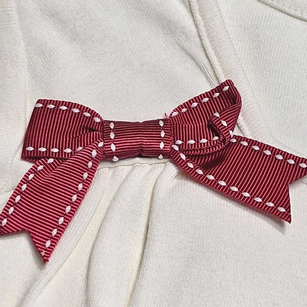 Vintage Gymboree Top Girls Size 5 White Cherry Pie Jubilee T Shirt Y2K NWT Bows
